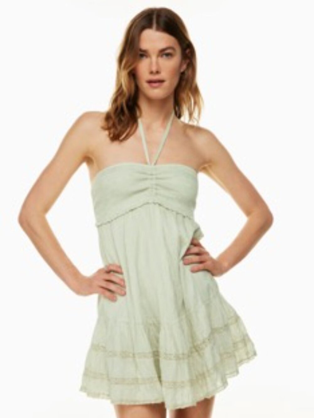 Aritzia Wilfred Azalea Dress in Rainwash Green Size M